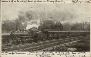 New York Chicago Flayer Train PRR c1905 Postcard