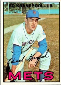 1967 Topps Baseball Card Ed Kranepool New York Mets sk1902