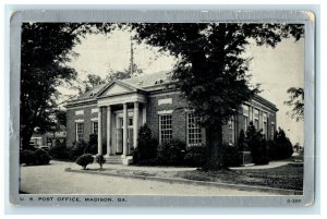 1939 Clear View US Post Office Madison Georgia GA Posted Vintage Postcard