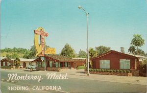 Monterey Motel Redding CA US Highway 99 Unused Vintage Postcard H21