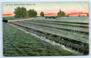 OMAHA, NE Nebraska ~ City WATER SETTLING BASINS c1910s Postcard