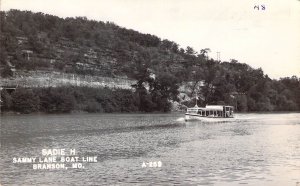 RPPC, Lake Taneycomo,Sadie H, Sammy Lane Boat Line,Branson MO,Old Post Card