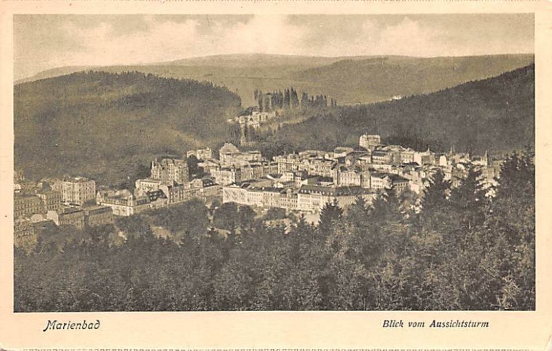 Blick vom Aussichtsturm Marienbad Germany Unused 