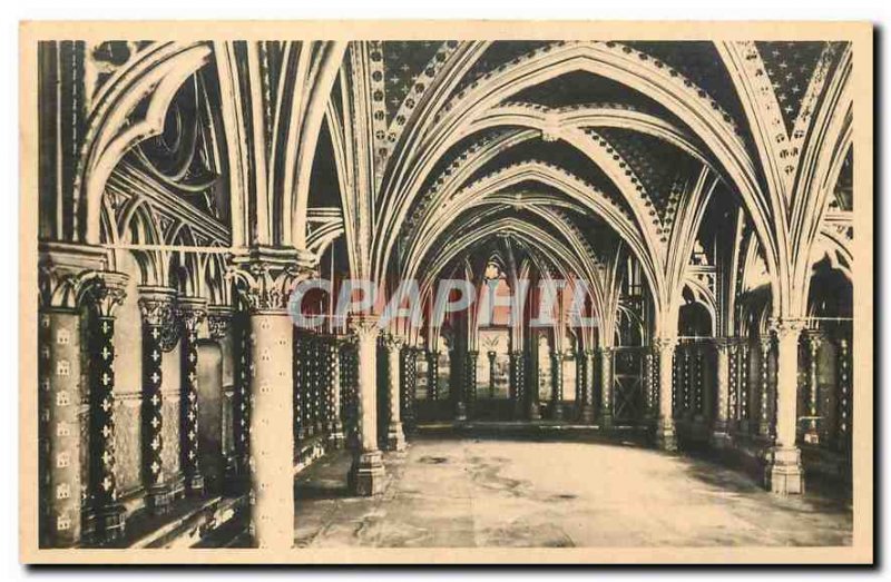 Old Postcard Paris Sainte Chapelle Lower Chapel