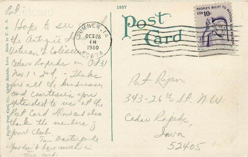 IA, Cedar Rapids, Iowa, Second Avenue Bridge, Baylis Postcard No 157