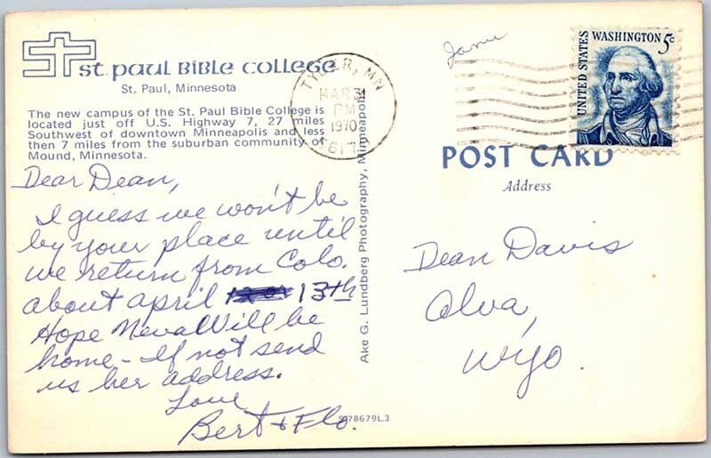 Postcard SCHOOL SCENE St. Paul Minnesota MN AM3867