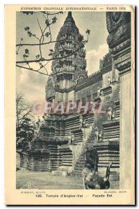 Old Postcard Exposition Coloniale Internationale Paris Temple Angkon East Facade