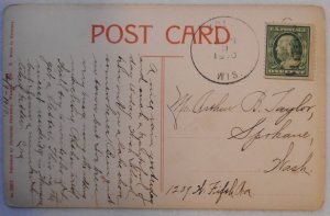 D.L. Plummers Residence, Wausau, WI -  postmark 1910