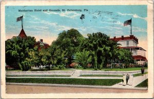 Florida St Petersburg The Manhattan Hotel and Grounds 1926