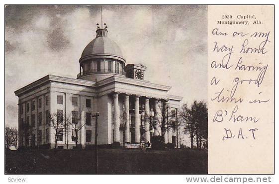 Exterior, Capitol, Montgomery, Alabama, PU-00-10s