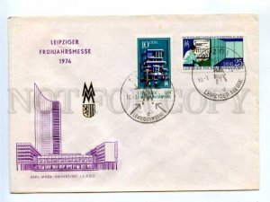 418066 EAST GERMANY GDR 1974 y Leipzig Fair Karl Marx university First Day COVER