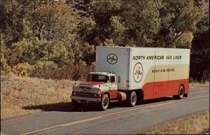 Fort Wayne Indiana IN North American Van Lines Moving Truck Vintage Postcard