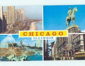 Unused Pre-1980 FOUR VIEWS ON CARD Chicago Illinois IL ho7932