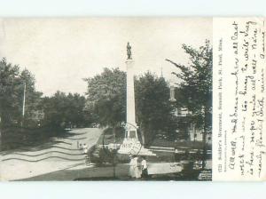 Pre-1907 SOLDIERS MONUMENT St. Saint Paul Minnesota MN Q1867