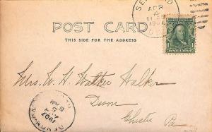 Seaford DE Sussex County Trolley Black Driver Signed W. H. Hall RPPC Postcard