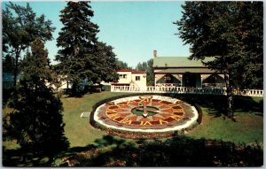 Postcard Guelph Ontario c1960s Floral Clock in Riverside Park Wellington County