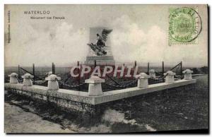 Postcard Old Waterloo Monument Of French