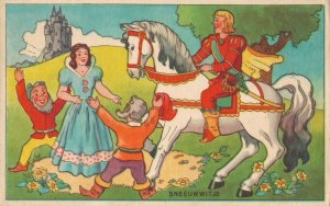 Artist Signed Brothers Grimm Snowwhite Dwarfs and a Prince on a Horse 08.31