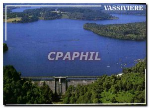 Postcard Modern Vassiviere Limousin view aerial Dam and Lake