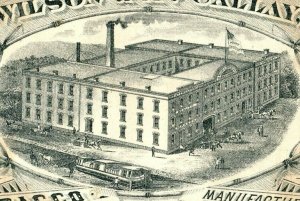 1870s Engraved Wilson & McCallay Tobacco Mfg. Factory Building P223
