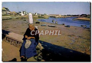 Postcard Modern Croix De Vie La Plage Maree Basse