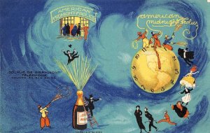 Paris France American Midnight Frolics Cabaret Ad Cowboys Art Non PC AA110438