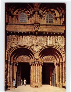 Postcard Door of the silversmiths, Cathedral, Santiago De Compostela, Spain