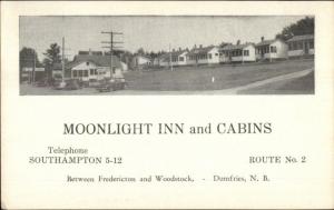 Dumfries New Brunswick Moonlight Inn & Cabins Postcard