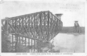 Lot327 quebec bridge looking from north shore in course of construction  canada