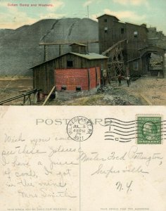 CULUM DUMP & WASHERY 1911 ANTIQUE POSTCARD WILKES-BARRE POSTMARK