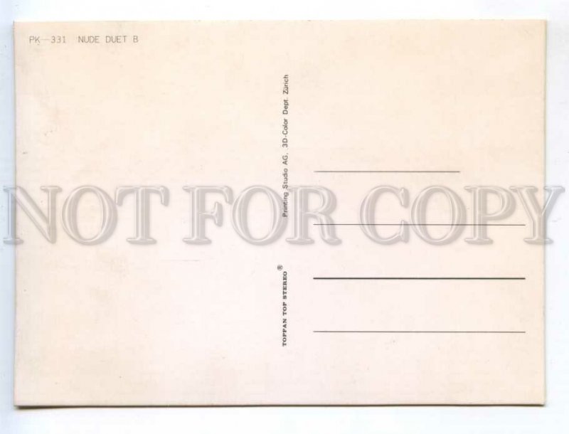 473817 Two nude girls lenticular 3D postcard