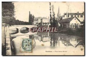 Postcard Old Bridge Vendome Saint Michel