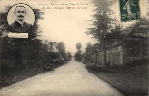 FRANCE AUTO RACING Automobile Renault Biville-sur-Mer c1910 Postcard