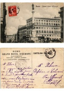 CPA AK ROMA Grand Hotel d'Europe ITALY (551214)