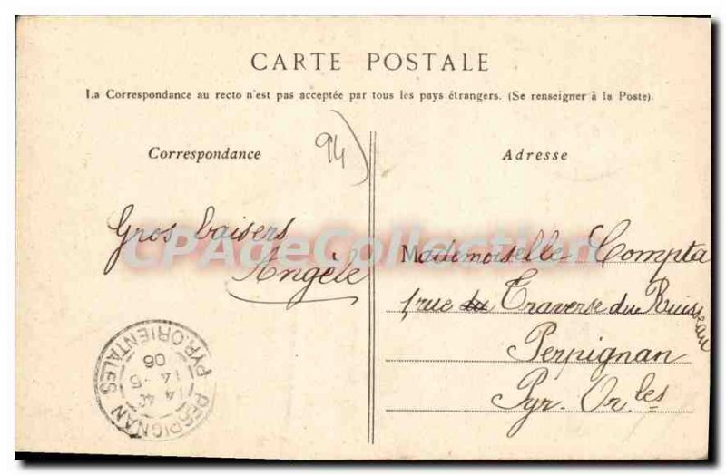 Old Postcard The Swimming Joinville le Pont