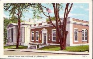 VT St Johnsbury Masonic Temple & Post Office 1945