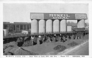 Kenosha Wisconsin McNeil Fuel Co., Rear Yard B/W Photo  Vintage Postcard U6217