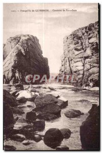 Old Postcard Presqu island of Quiberon Corridors Port Bare