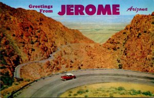 Greetings From Jerome Arizona Showing A Mountain Roadway