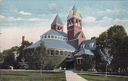 Libary University Of Michigan Ann Arbor Michigan 1910
