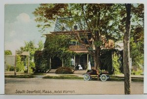 South Deerfield Mass Hotel Warren Postcard O11