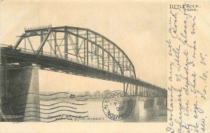 Postcard 1906 Arkansas Little Rock County Bridge Foot of Main Street 23-13006