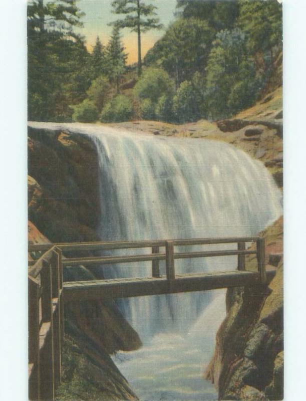 Unused Linen WATERFALL SCENE Colorado Springs Colorado CO E4323