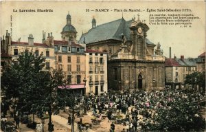 CPA AK NANCY Place du Marché Eglise St Sébastien (864754)