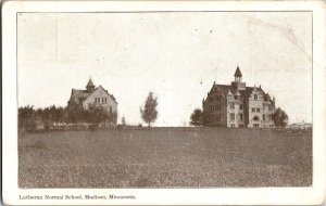 View of Lutheran Normal School, Madison MN c1909 Vintage Postcard L61