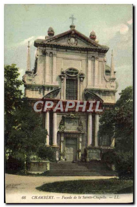 Old Postcard Chambery Facade of the Sainte Chapelle