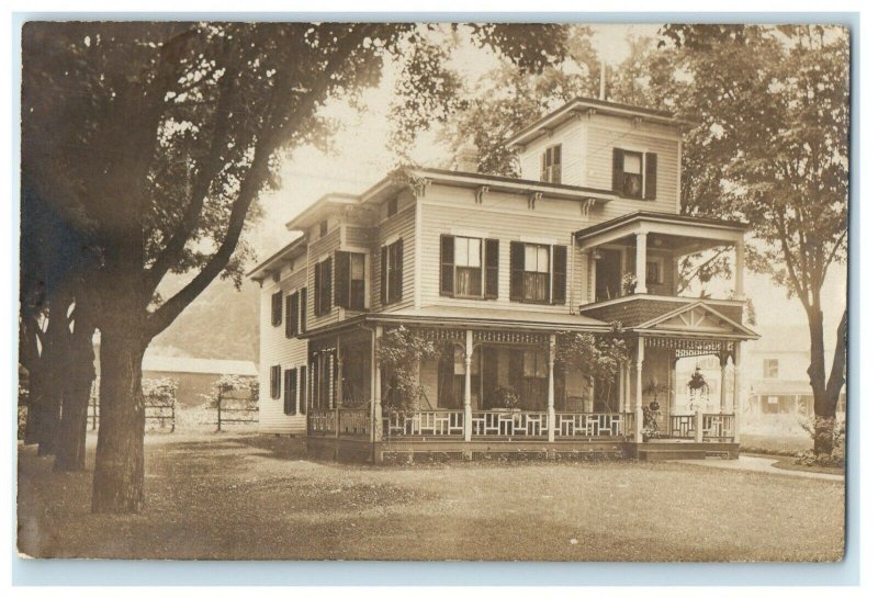 1909 Plantsville Southington Connecticut CT RPPC Photo Antique Postcard 