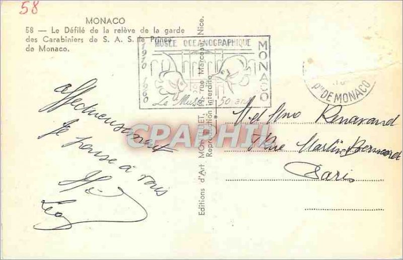 Monaco Modern Postcard The parade of notes of custody of HSH the Prince of Mo...