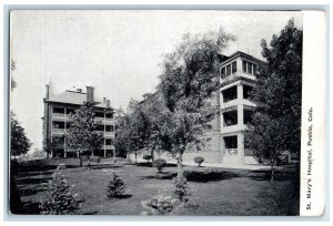 c1910 St. Mary's Hospital Building Ground Trees View Pueblo Colorado CO Postcard