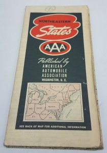 Lot of 3 1939 AAA Official Lithograph Road Maps: North Central, West & Northeast